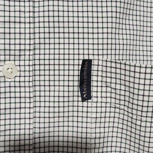 ABERCROMBIE FITCH Mens Button Down Shirt Extra Large Cream Preppy Y2K - Picture 5 of 13